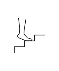 foot with step icon, vector best line icon.