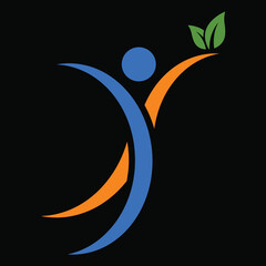 Human Character Logo Vector illustration Artwork