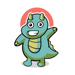 Cute dinosaur mascot