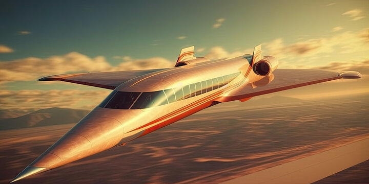 supersonic airplane from 70s