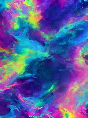 Volumetric pastel waves on abstract flat background.