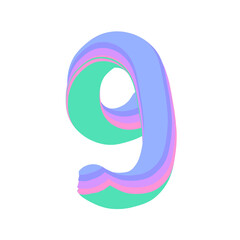 3d colorful letter a