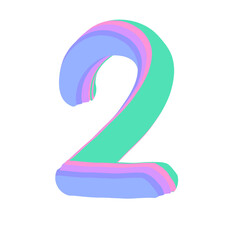 3d colorful letter a