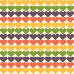 Colorful heart background pattern vector illustration