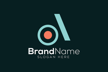 Letter A target logo design template