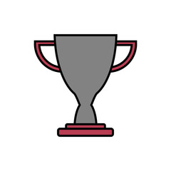 Trophy cup on white.