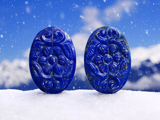 Elegant Lapis Crystal Close-Up