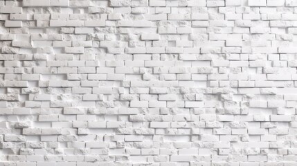 Background for a poster template: white blank brick wall. Generative AI