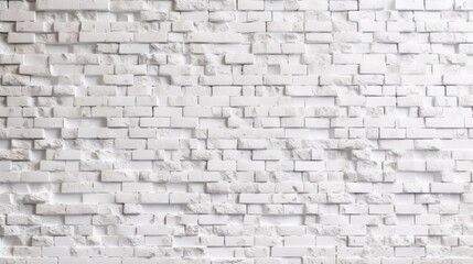 Fototapeta premium Background for a poster template: white blank brick wall. Generative AI