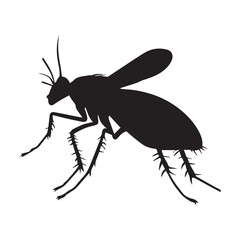 Mosquito Bite Vector silhouette illustration