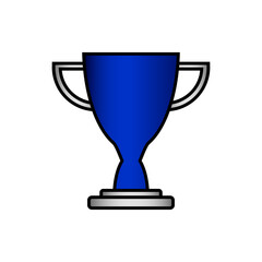Trophy cup on white.