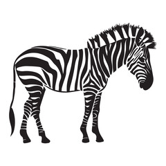Fototapeta na wymiar This is a Zebra Vector silhouette illustration.
