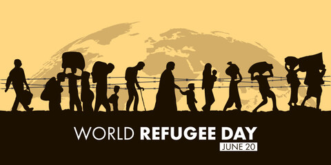 World refugee day. Vector illustration design