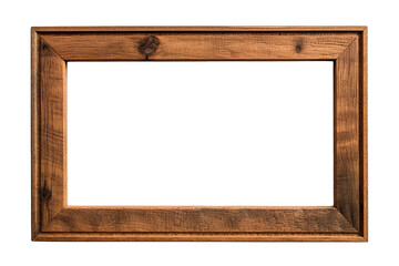wooden frame isolated on white PNG