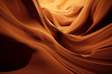 Abstract 3d rendering of wavy surface. Futuristic desert background design. generative AI