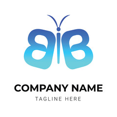 Beautiful butterfly logo design template