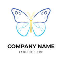 Beautiful butterfly logo design template