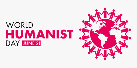 World humanist day Banner. Vector illustration design