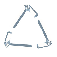 Plastic straw recycle white