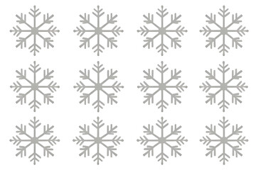 Fototapeta premium Snowflakes set