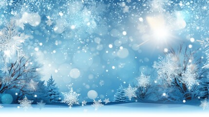 winter snowflakes background with generative ai