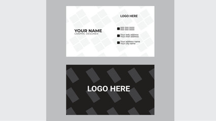 Minimal business card print template design. Black color and simple clean layout.Red corporate business card, name card template ,horizontal simple clean layout design template , Business  template.
