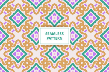 colorful abstract print seamless pattern illustration in retro style