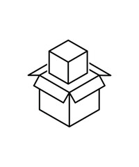box with product icon, vector best line icon.