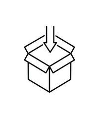 empty box icon, vector best line icon.