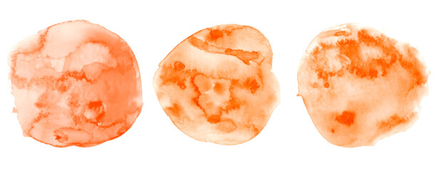 grungy style hand-painted orange watercolor banner in collection