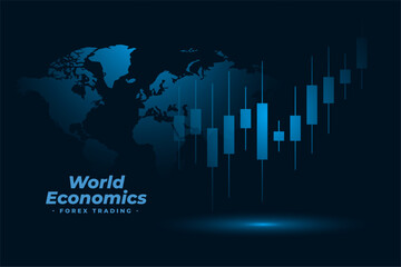forex trading graph background for world financial investment