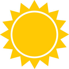 Sun flat icon Summer pictogram. Sunlight symbol. for website design, web button, mobile app illustration 