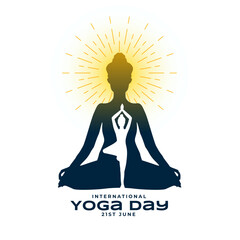 beautiful international yoga day background for meditation therapy