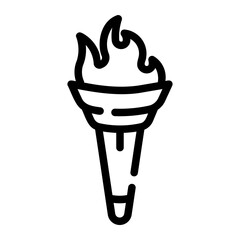 torch Line Icon