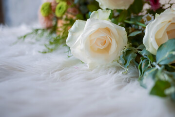 wedding bouquet of roses