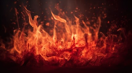 Fototapeta na wymiar fire in the dark HD 8K wallpaper Stock Photographic Image