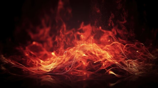 fire flames on black HD 8K wallpaper Stock Photographic Image