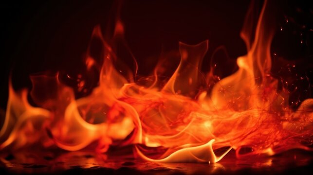 fire in the fireplace HD 8K wallpaper Stock Photographic Image