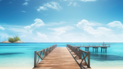 Obraz na płótnie Canvas beach with sky HD 8K wallpaper Stock Photographic Image