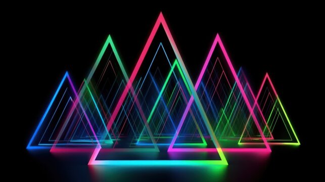 abstract glowing lines HD 8K wallpaper Stock Photographic Image