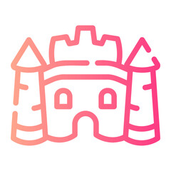 castle Line Gradient Icon