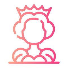 queen Line Gradient Icon