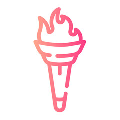 torch Line Gradient Icon