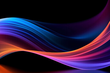Abstract multicolor light beam background illustration with glow effect and copy space