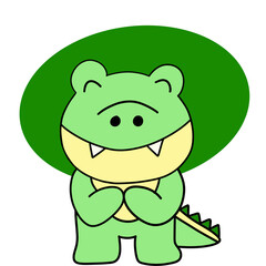Thank you cute crocodile
