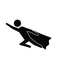 flying man icon, vector best flat icon.