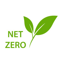 net zero carbon footprint icon vector emissions free  no atmosphere pollution CO2 neutral stamp for graphic design, logo, website, social media, mobile app, UI