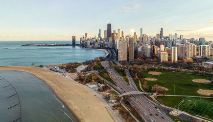 Naklejka premium Cityscape of las vegas city with eiffel statues in paris area