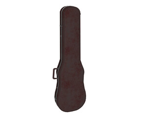 3d rendering upright guitar case brown © santiago