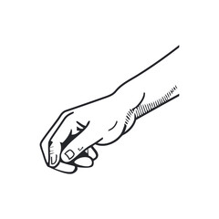 Obraz premium hand gesturing on white backdrop